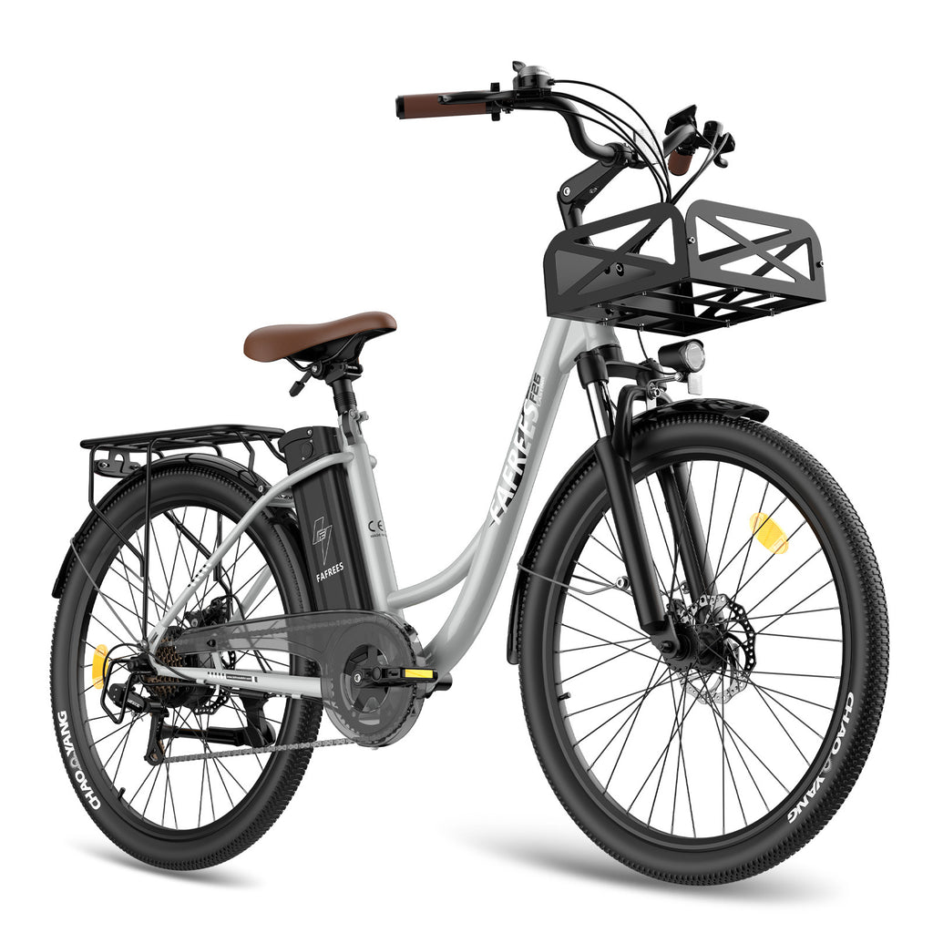 FAFREES F26 Lasting Electric Bike - 250W Motor 36V20.3Ah Battery 160KM Range - Grey