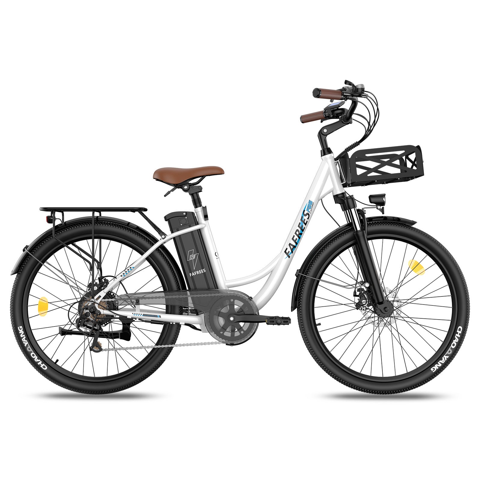 FAFREES F26 Lasting Vélo électrique - Moteur 250W Batterie 36V20.3Ah Autonomie 160KM - Blanc