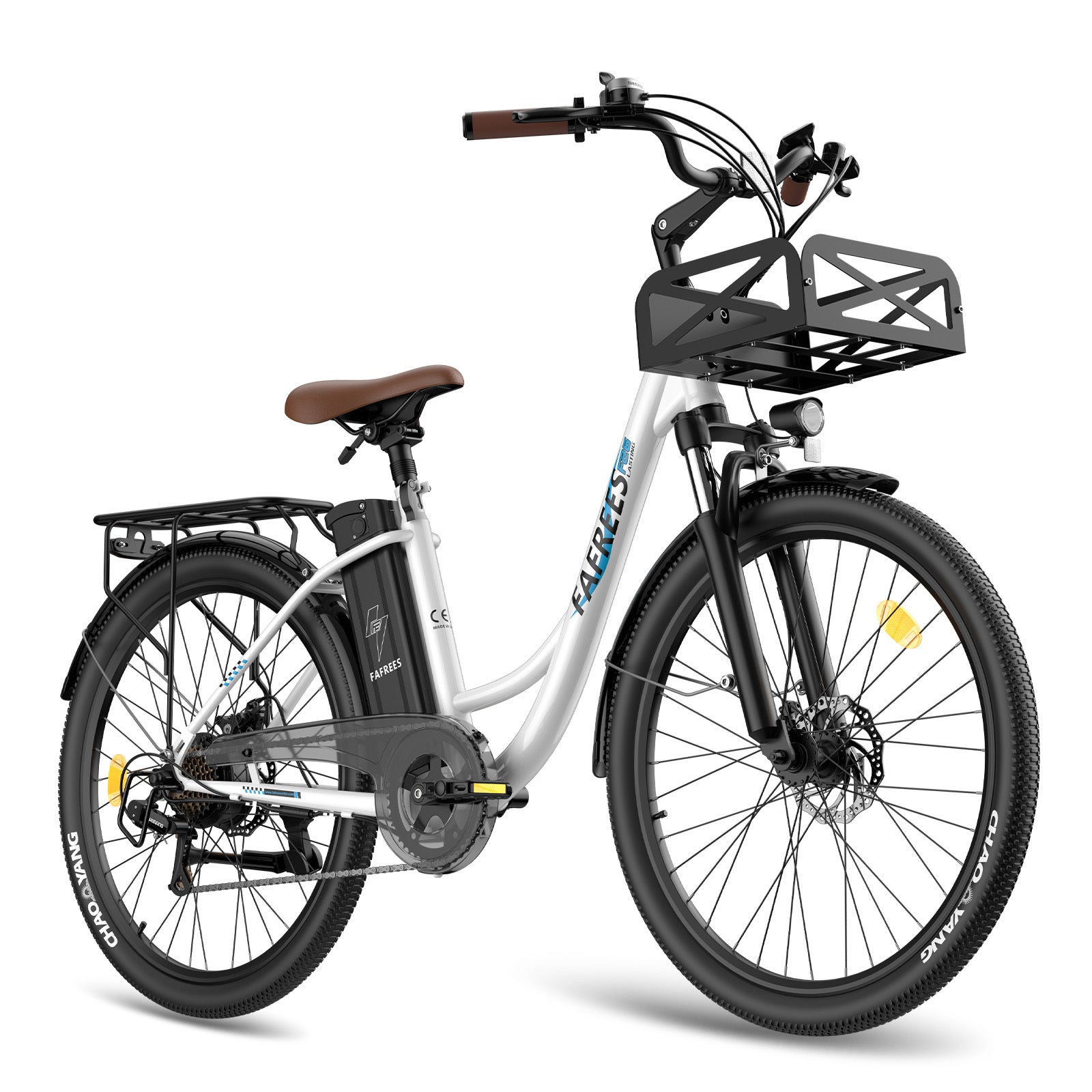 FAFREES F26 Lasting Vélo électrique - Moteur 250W Batterie 36V20.3Ah Autonomie 160KM - Blanc