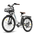 FAFREES F26 Lasting Vélo électrique - Moteur 250W Batterie 36V20.3Ah Autonomie 160KM - Blanc