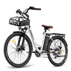 FAFREES F26 Lasting Vélo électrique - Moteur 250W Batterie 36V20.3Ah Autonomie 160KM - Blanc