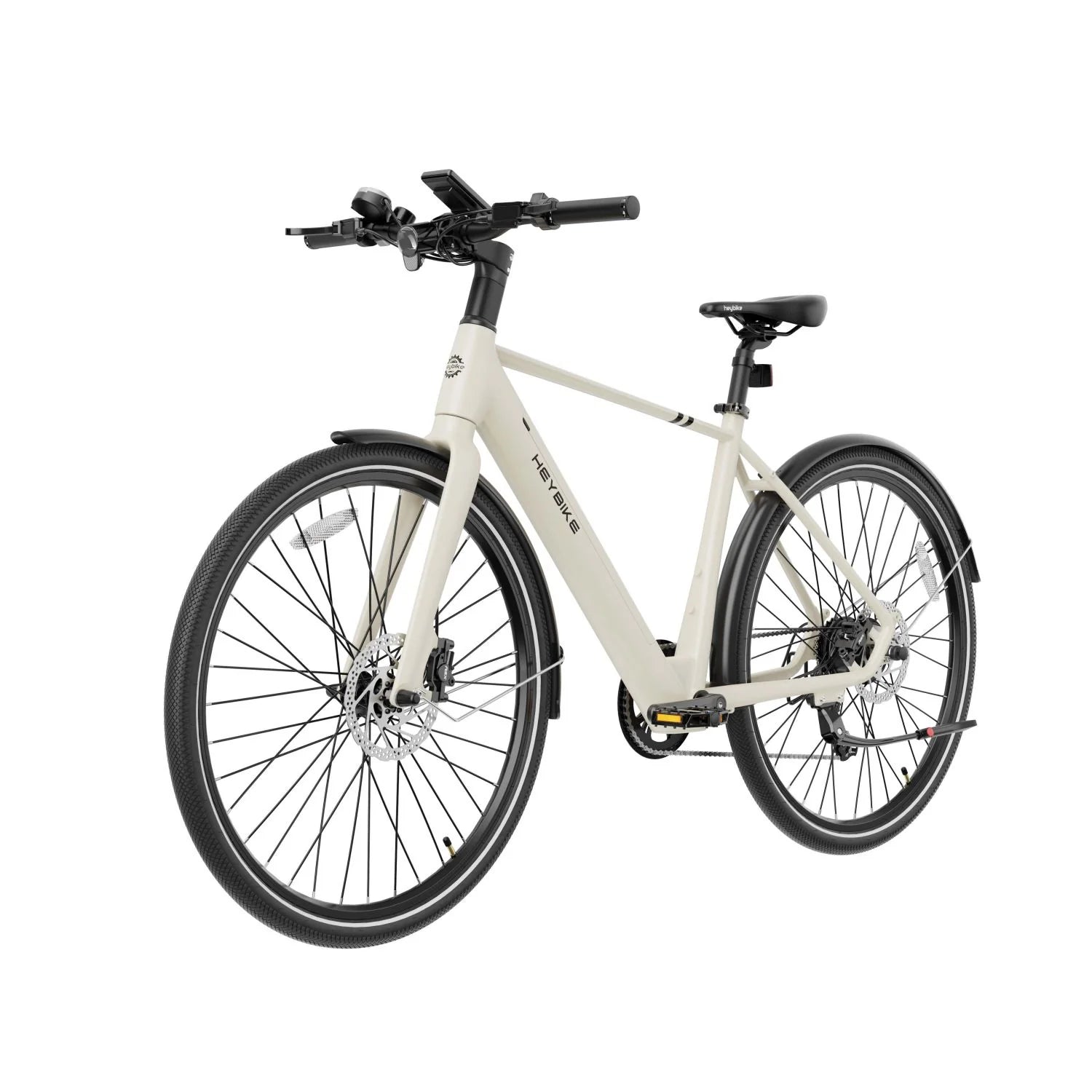 Vélo électrique Heybike EC1 M - Moteur 250W Batterie 36V10Ah Autonomie 100KM Frein à disque hydraulique - Blanc crème