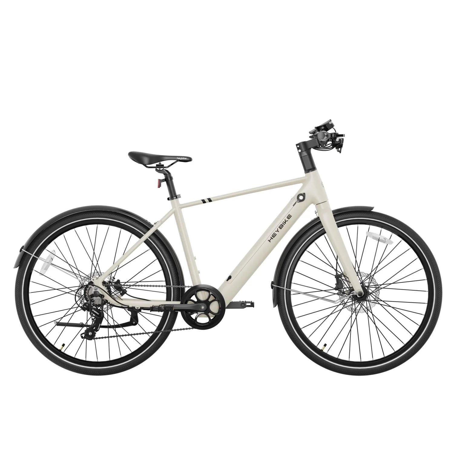 Vélo Électrique Heybike EC1 L - Moteur 250W Batterie 36V10Ah Autonomie 100KM Freins à Disque Hydrauliques - Blanc Crème