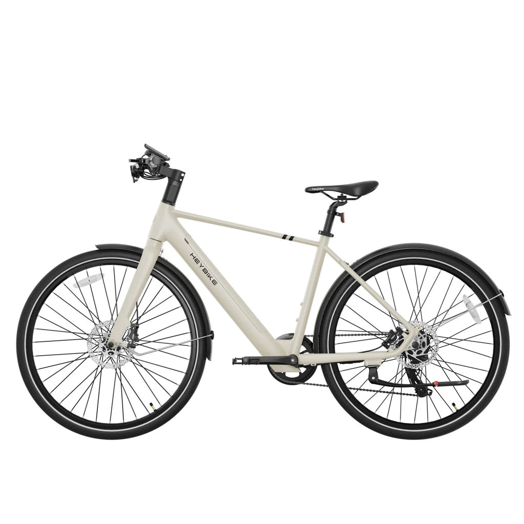 Vélo Électrique Heybike EC1 L - Moteur 250W Batterie 36V10Ah Autonomie 100KM Freins à Disque Hydrauliques - Blanc Crème