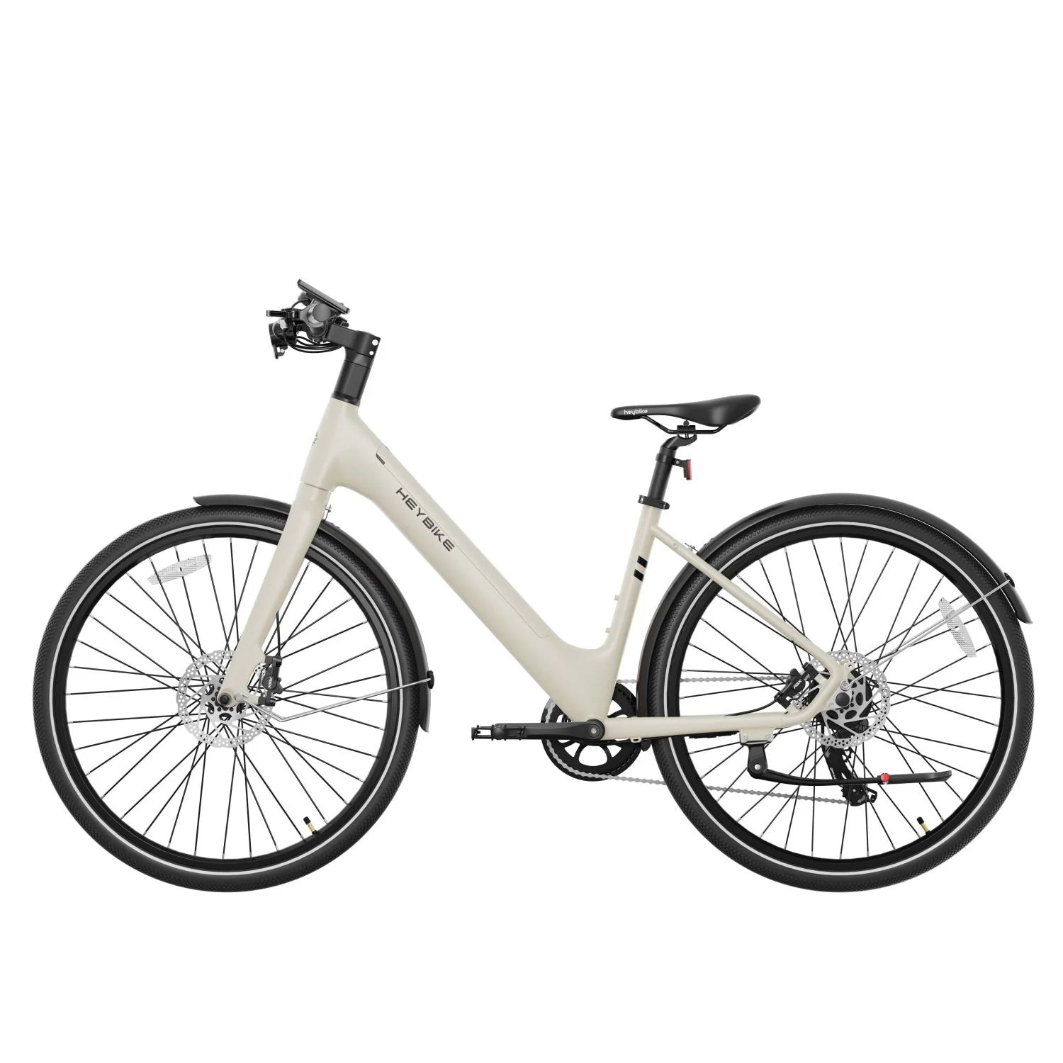 Vélo électrique Heybike EC1 ST - Moteur 250W Batterie 36V10Ah Autonomie 100KM Frein à disque hydraulique - Blanc crème