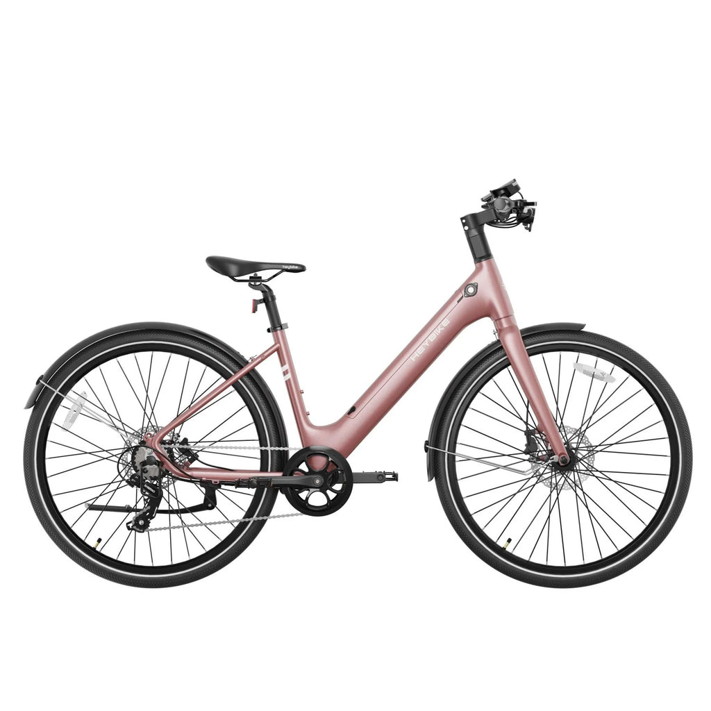 Vélo électrique Heybike EC1 ST - Moteur 250W Batterie 36V10Ah Autonomie 100KM Frein à disque hydraulique - Rose