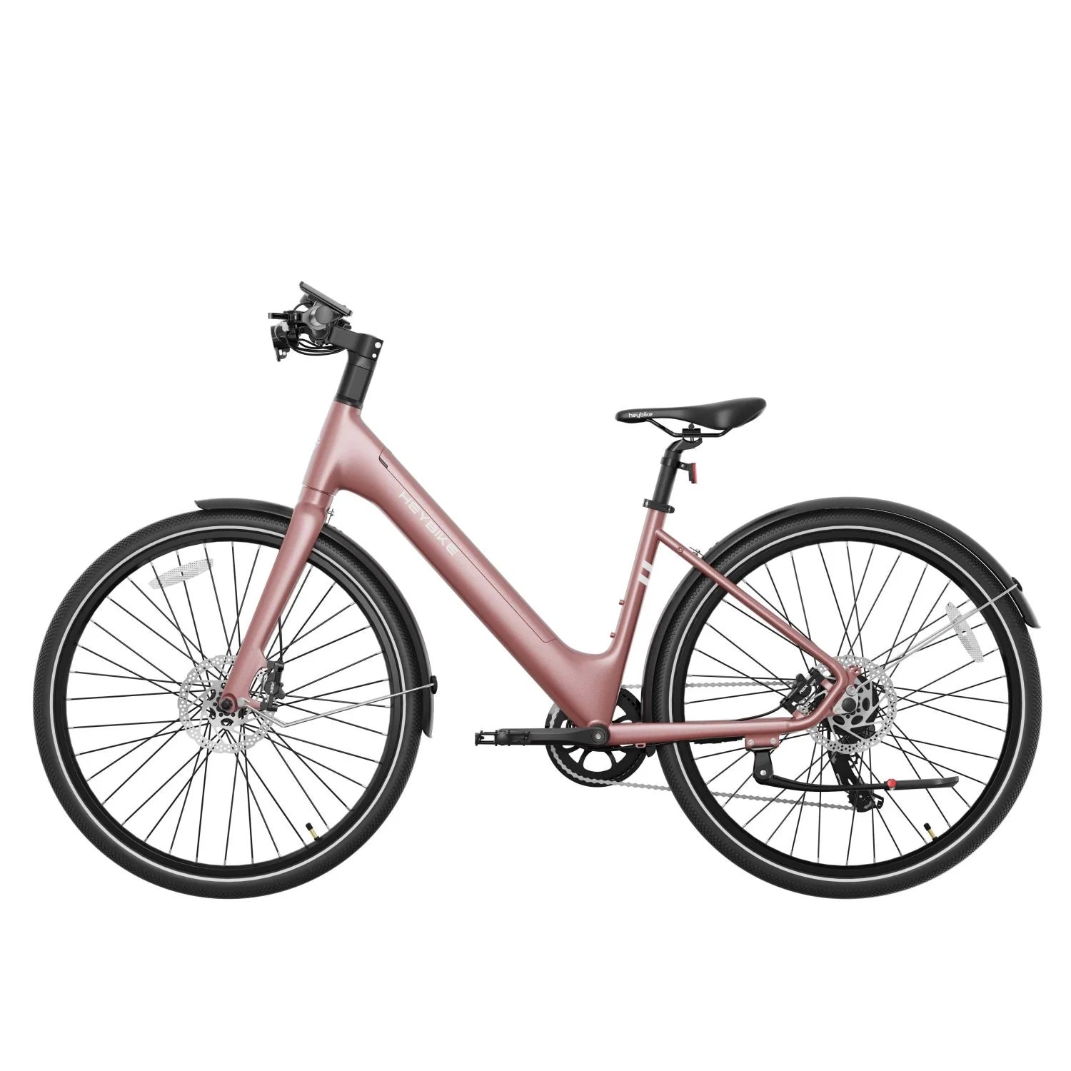 Vélo électrique Heybike EC1 ST - Moteur 250W Batterie 36V10Ah Autonomie 100KM Frein à disque hydraulique - Rose