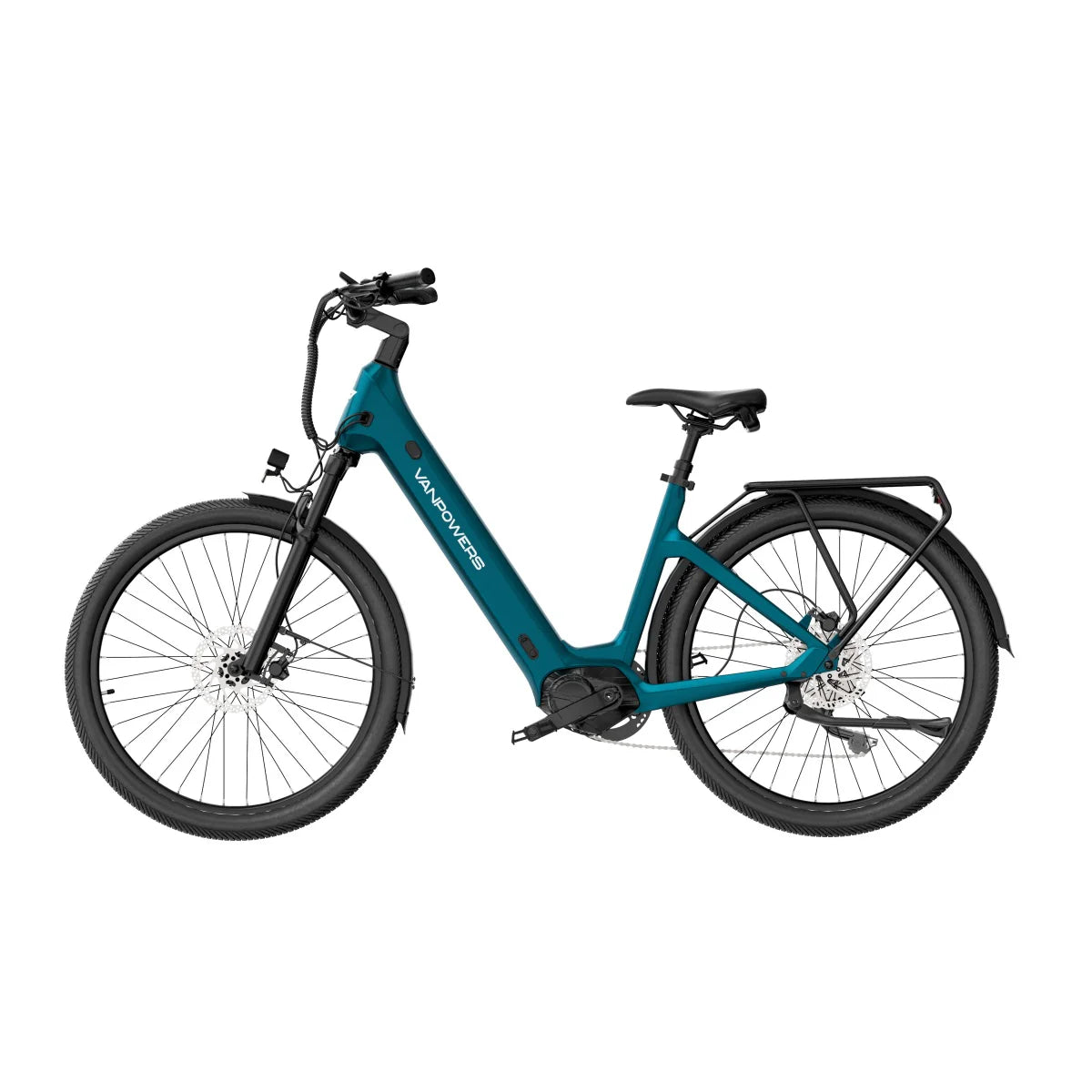 Vélo électrique Vanpowers Urbanglide Ultra S - Moteur 500W Batterie 48V14.4AH Autonomie 110KM Freins à disque hydrauliques - Bleu