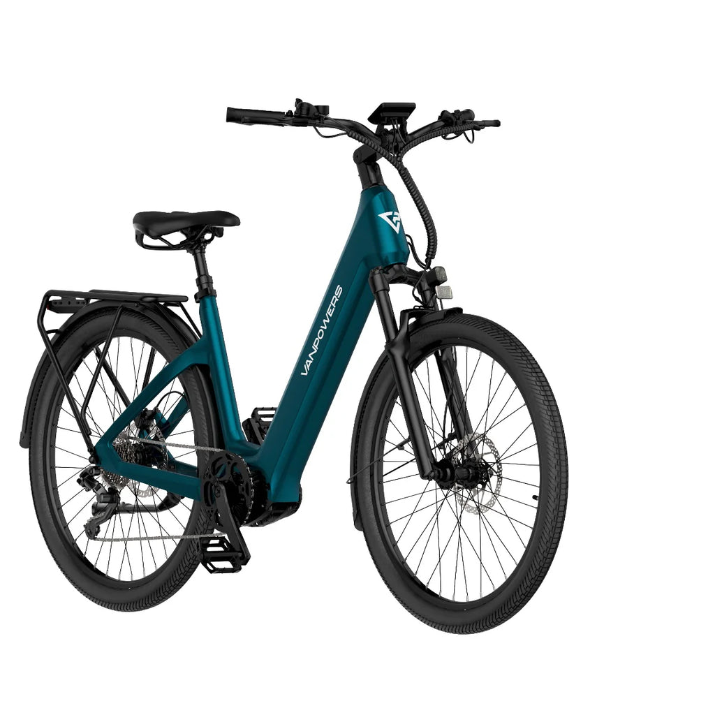Vélo électrique Vanpowers Urbanglide Ultra S - Moteur 500W Batterie 48V14.4AH Autonomie 110KM Freins à disque hydrauliques - Bleu