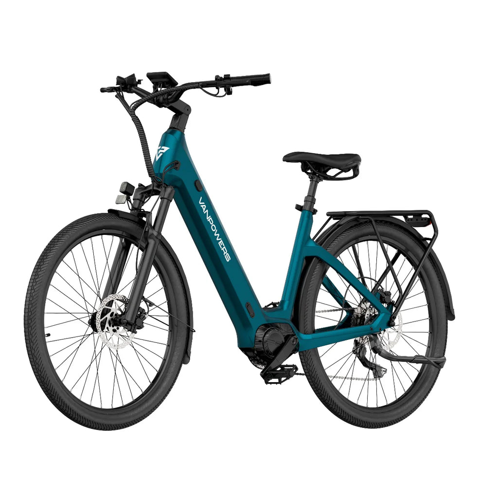 Vélo électrique Vanpowers Urbanglide Ultra S - Moteur 500W Batterie 48V14.4AH Autonomie 110KM Freins à disque hydrauliques - Bleu