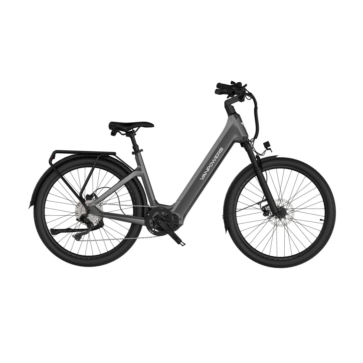 Vanpowers Urbanglide Ultra S Electric Bicycle - 500W Motor 48V14.4AH Battery 110KM Range Hydraulic Disc Brake - Grey