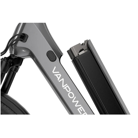 Elektrisches Fahrrad Vanpowers Urbangide Ultra S - 500W Motor 48V14.4AH Batterie 110KM Reichweite Hydraulische Scheibenbremse - Grau