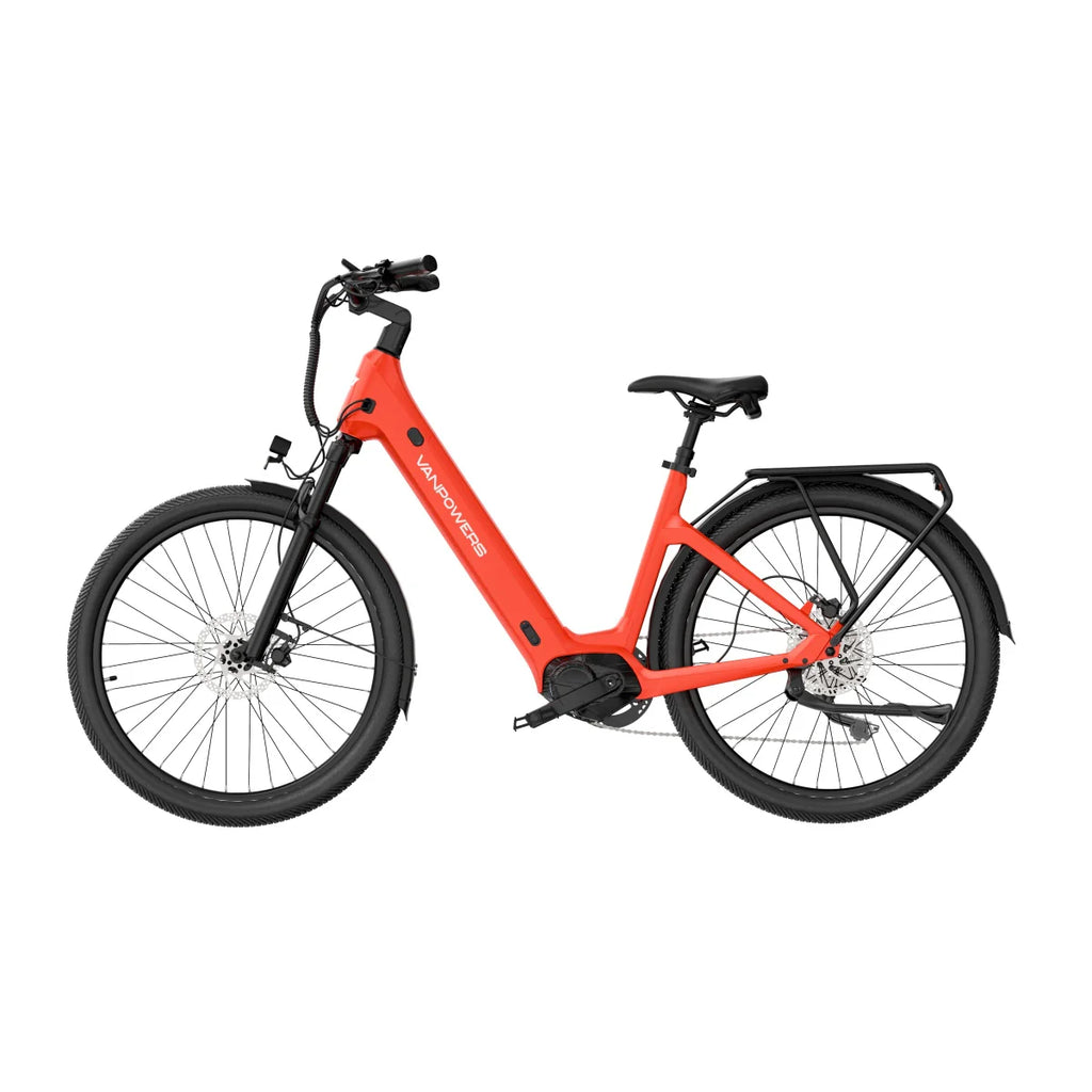 Vélo électrique Vanpowers Urbanglide Ultra S - Moteur 500W Batterie 48V14.4AH Autonomie 110KM Frein à disque hydraulique - Rouge Lave