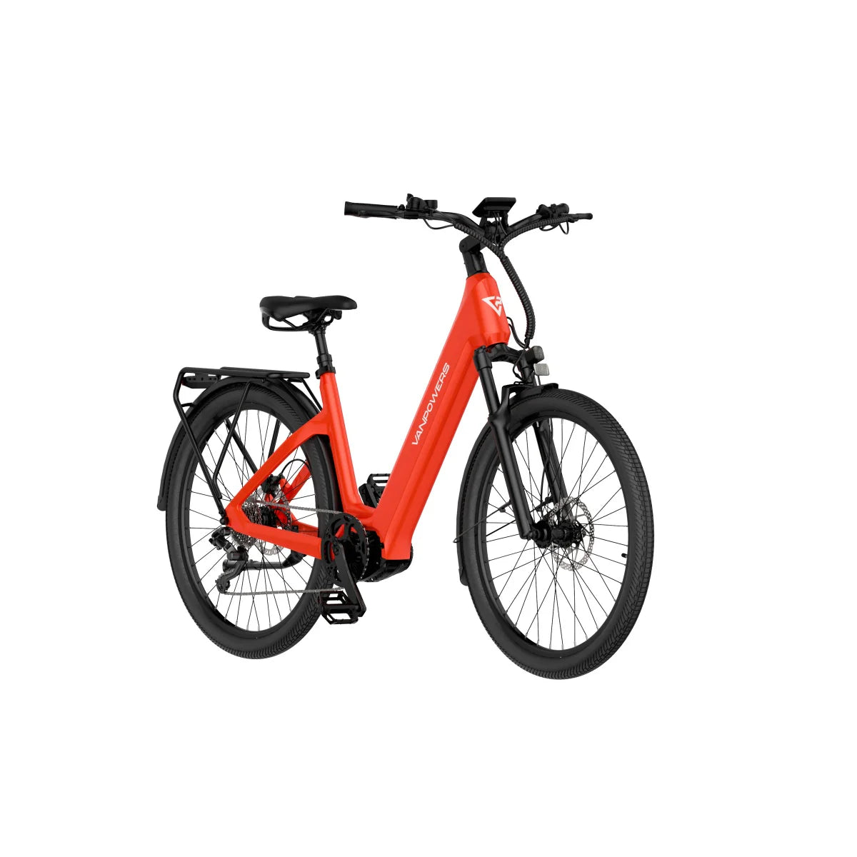 Elektrisches Fahrrad Vanpowers Urbangide Ultra S - 500W Motor 48V14.4AH Batterie 110KM Reichweite Hydraulische Scheibenbremse - Lava Rot