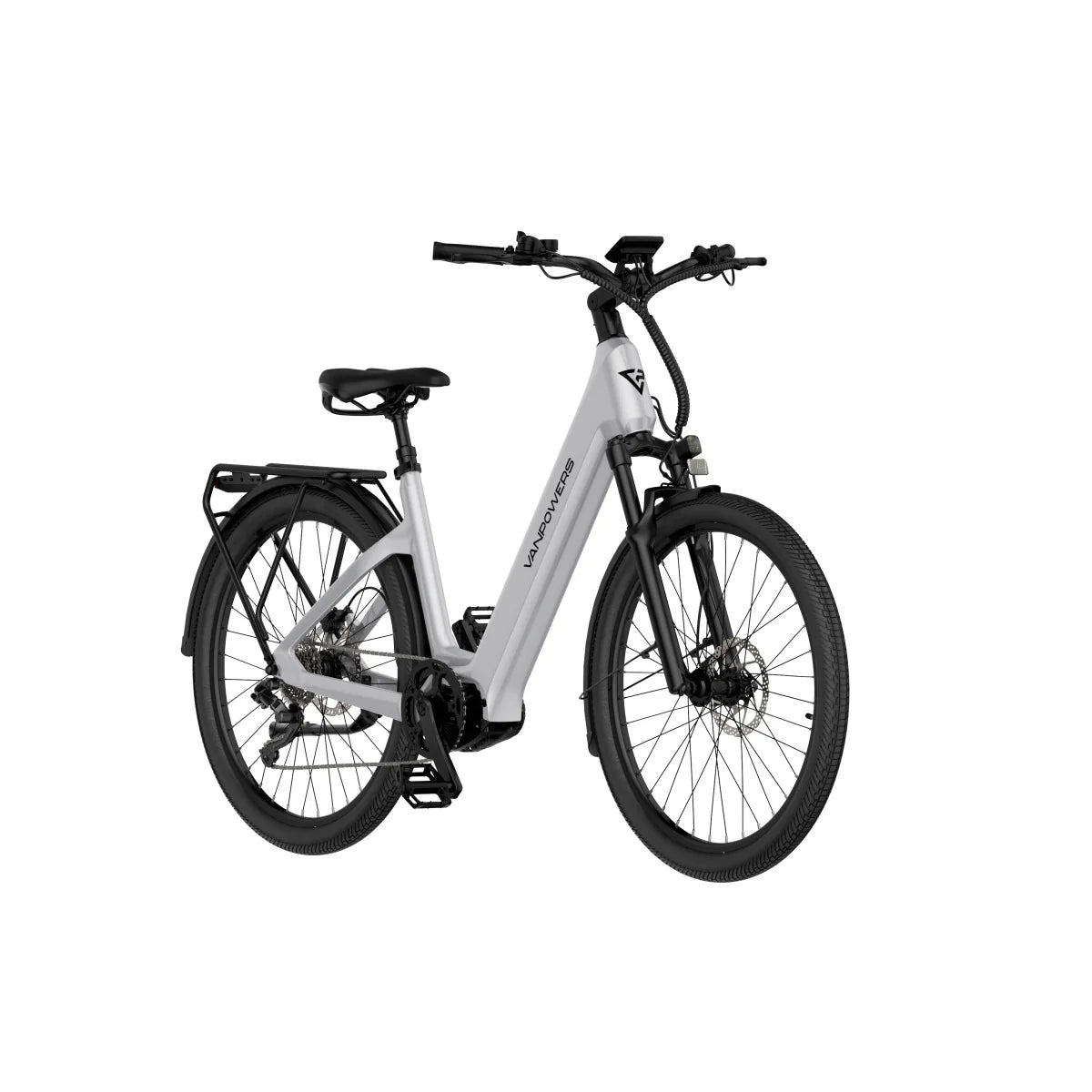Vélo électrique Vanpowers Urbanglide Ultra S - Moteur 500W Batterie 48V14.4AH Autonomie 110KM Frein à disque hydraulique - Blanc perle