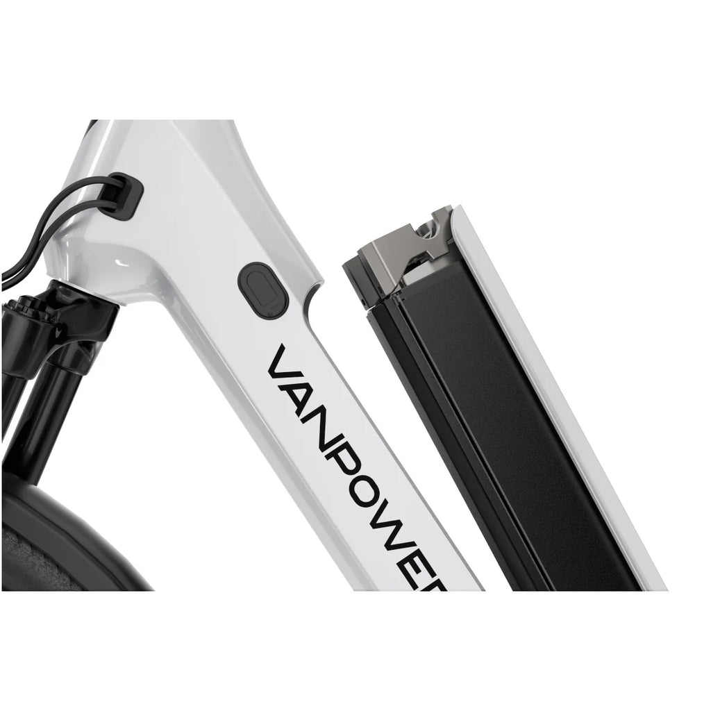 Vélo électrique Vanpowers Urbanglide Ultra S - Moteur 500W Batterie 48V14.4AH Autonomie 110KM Frein à disque hydraulique - Blanc perle