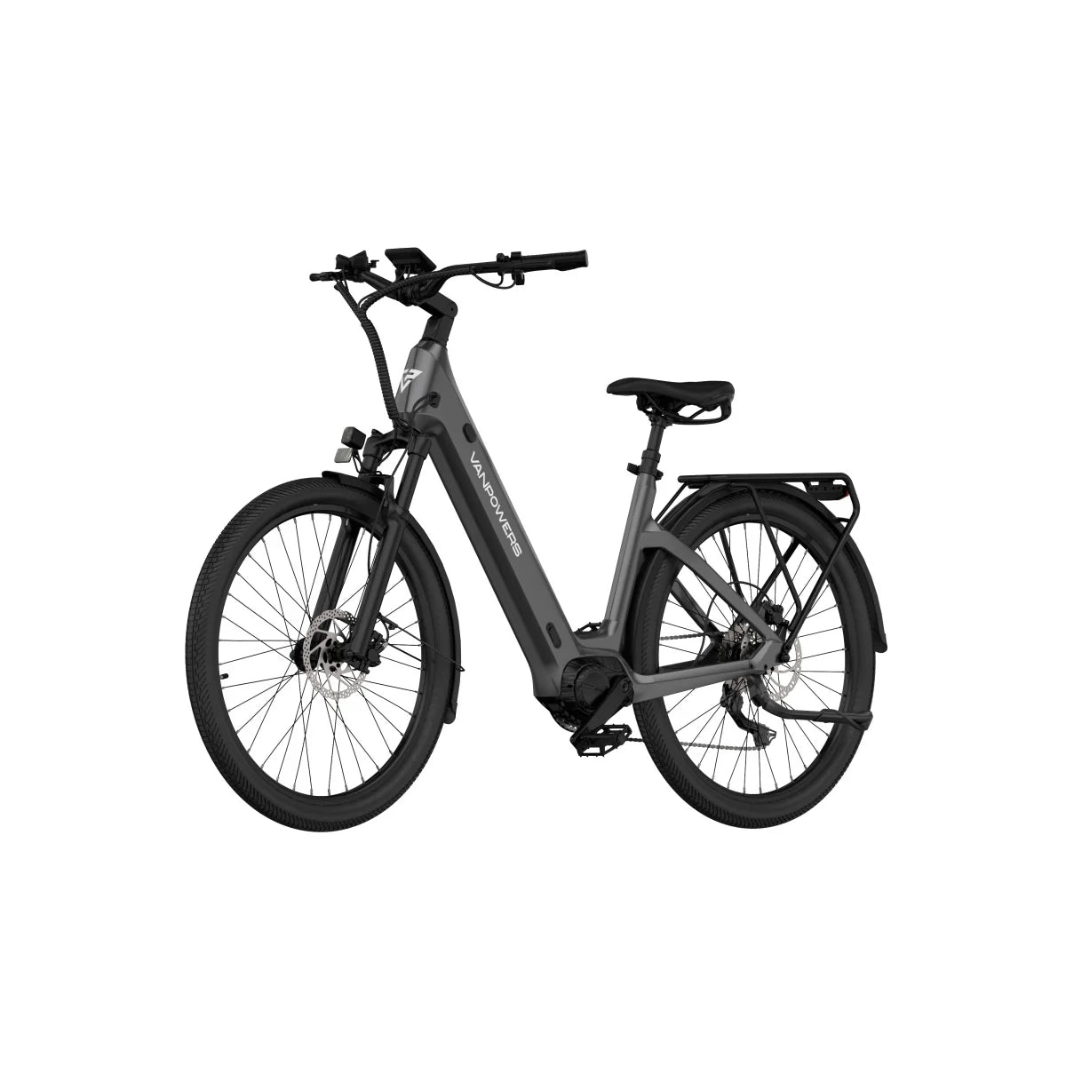Vélo électrique Vanpowers Urbanglide Ultra L - Moteur 500W Batterie 48V14.4AH Autonomie 110KM Frein à disque hydraulique - Gris