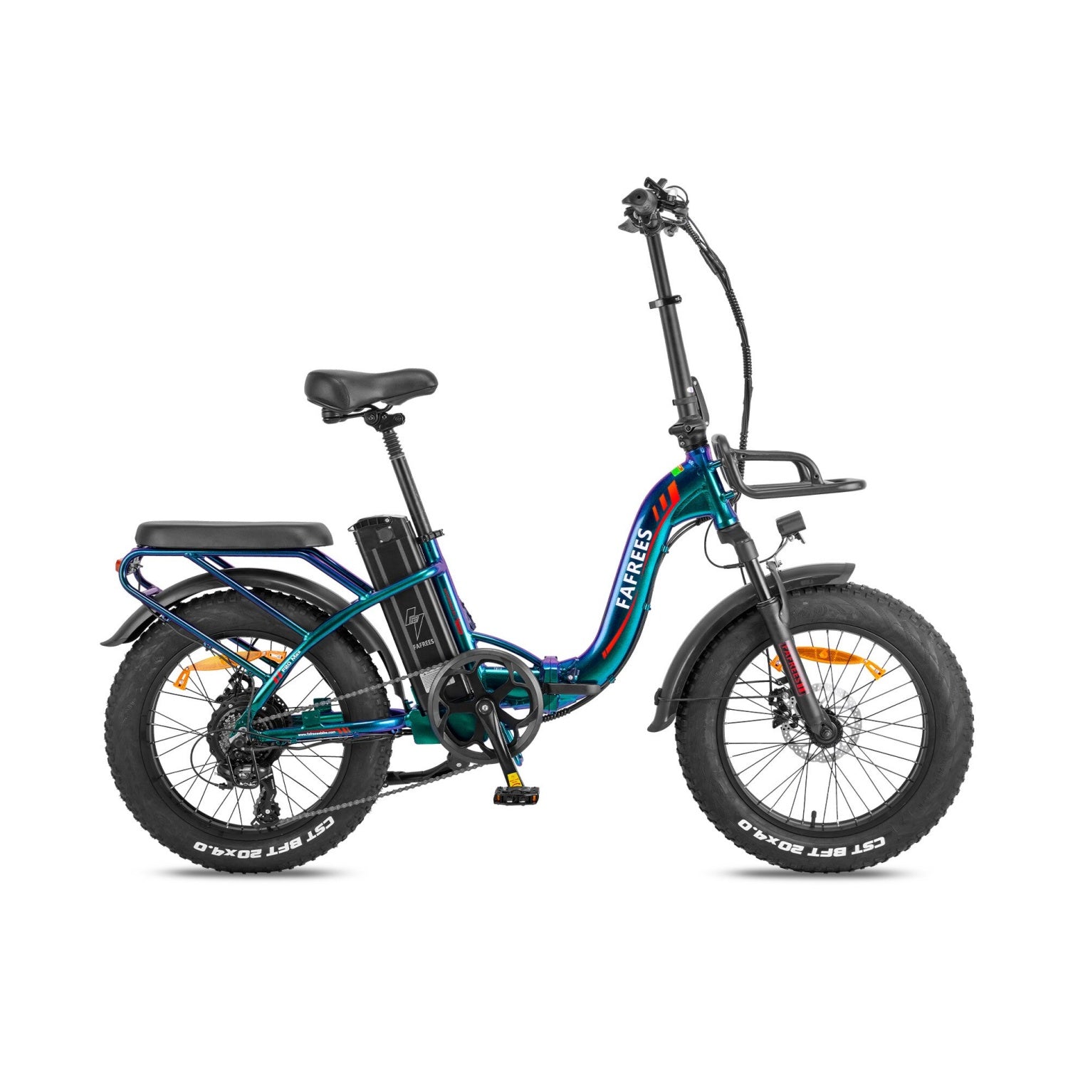 FAFREES F20 Max 22.5AH Vélos Électriques - Moteur 500W Batterie 48V22.5AH Autonomie 110KM - Vert Violet
