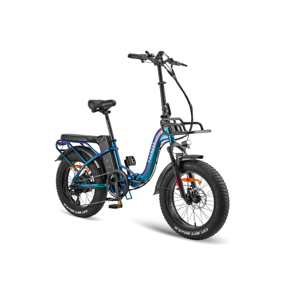 FAFREES F20 Max 22.5AH Vélos Électriques - Moteur 500W Batterie 48V22.5AH Autonomie 110KM - Vert Violet