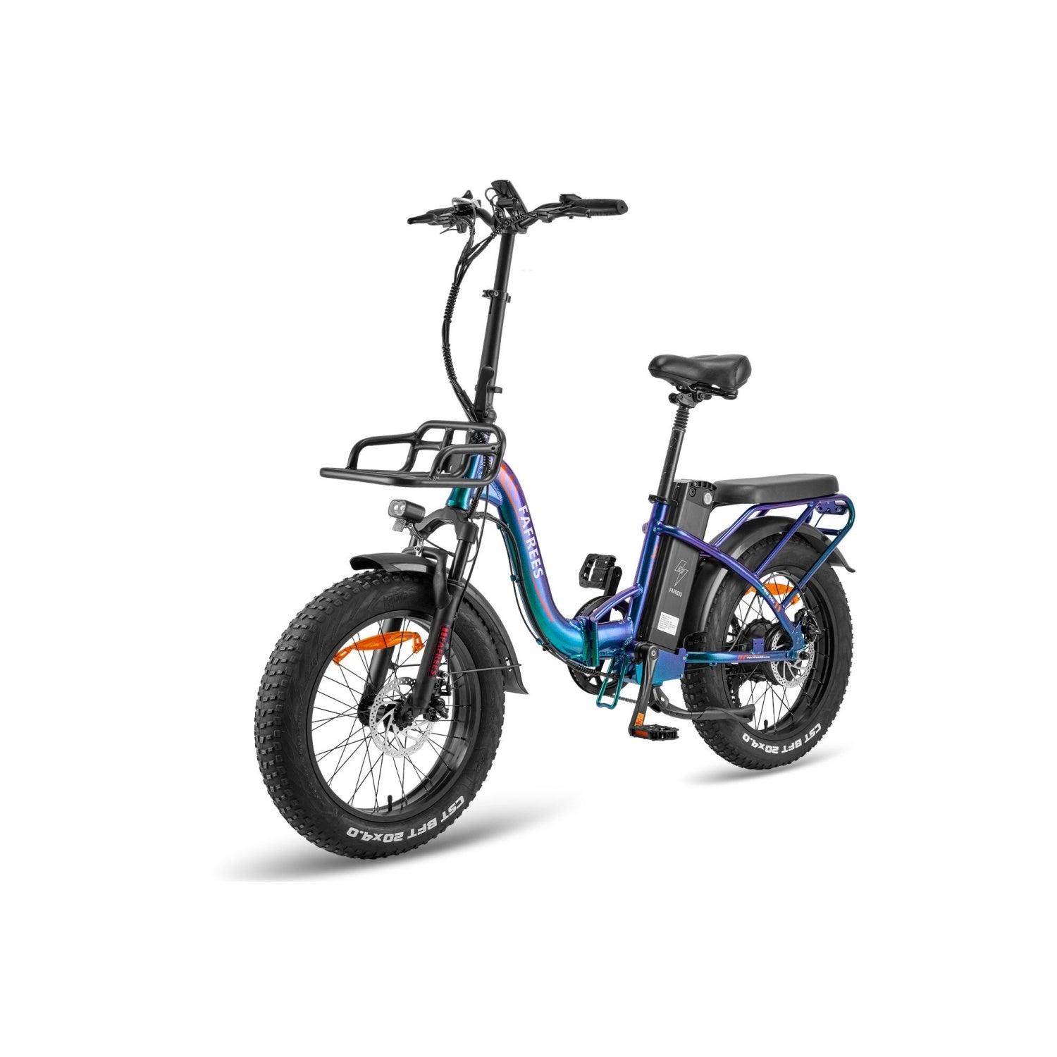 FAFREES F20 Max 22.5AH Vélos Électriques - Moteur 500W Batterie 48V22.5AH Autonomie 110KM - Vert Violet