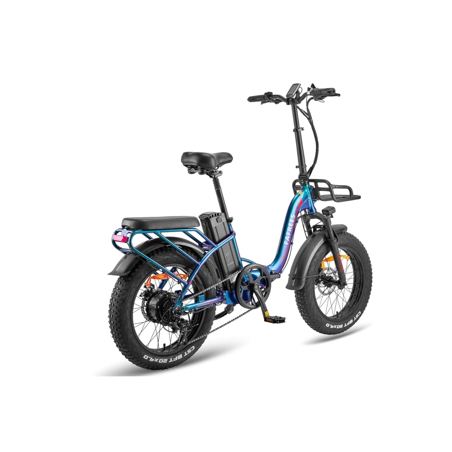 FAFREES F20 Max 22.5AH Vélos Électriques - Moteur 500W Batterie 48V22.5AH Autonomie 110KM - Vert Violet