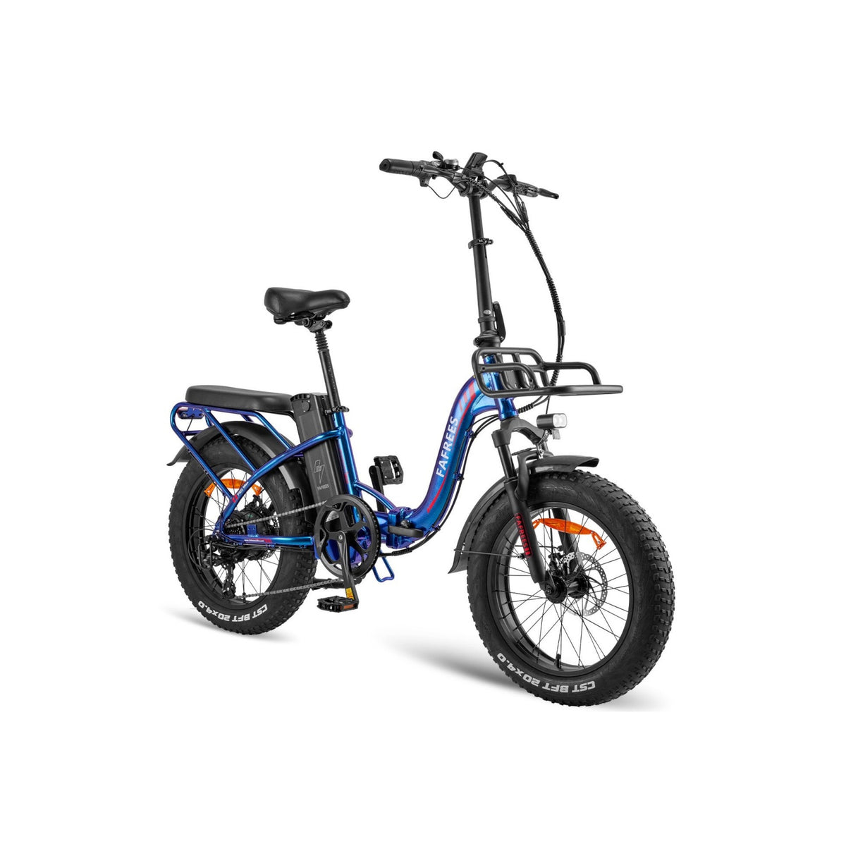 FAFREES F20 Max 22.5AH Elektrische Fahrräder - 500W Motor 48V22.5AH Akku 110KM Reichweite - Blau Lila