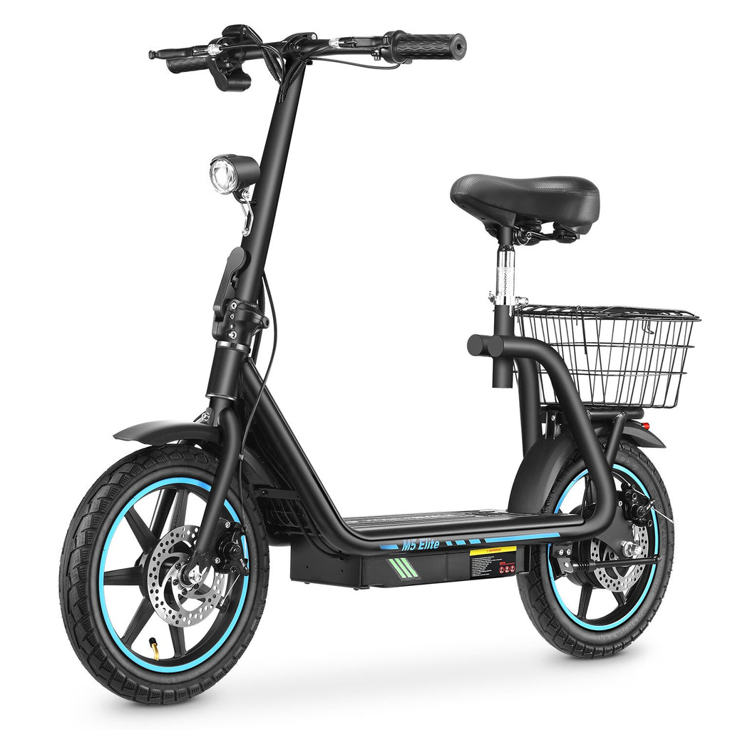 Trottinette électrique Honey Whale M5Elite - Moteur 500W Batterie 48V13AH Autonomie 45KM Frein à disque - Noir