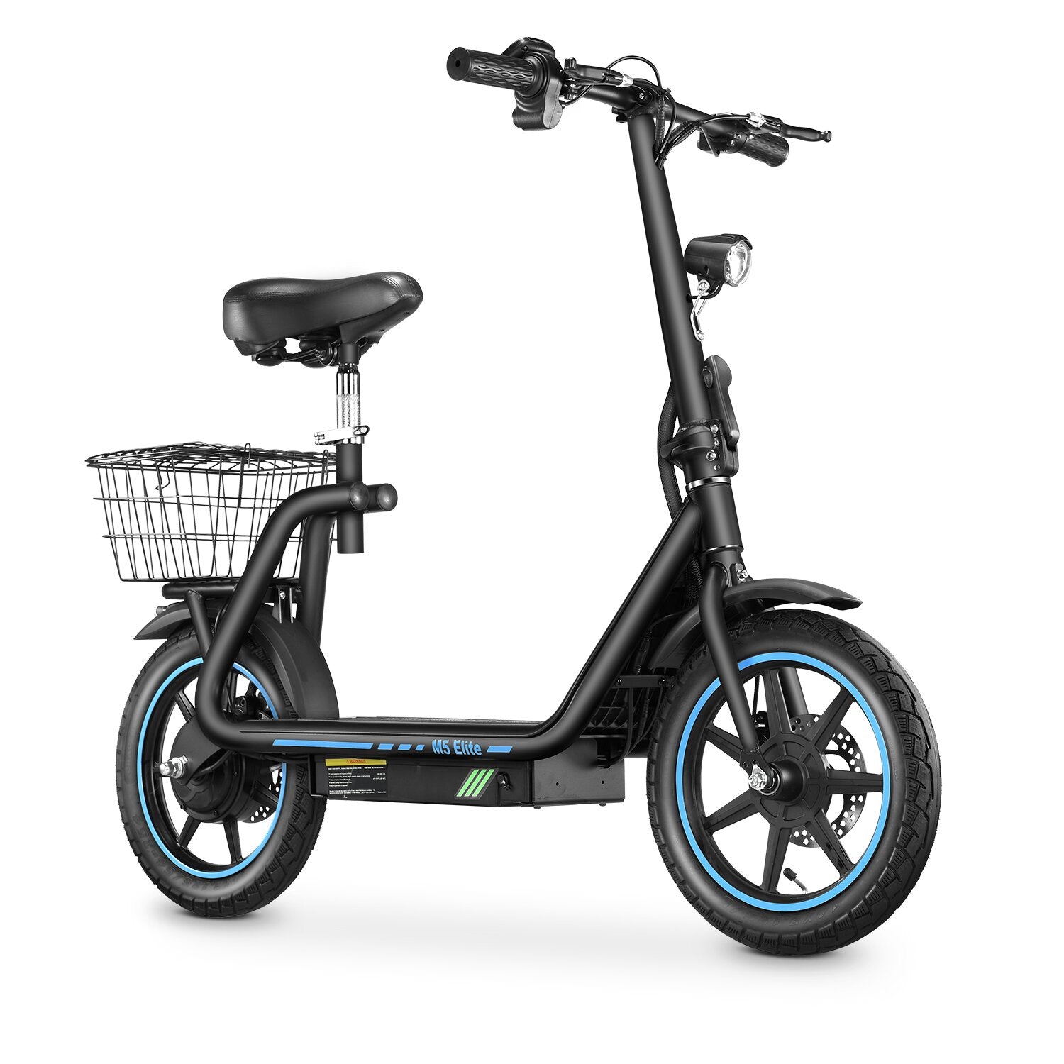 Trottinette électrique Honey Whale M5Elite - Moteur 500W Batterie 48V13AH Autonomie 45KM Frein à disque - Noir