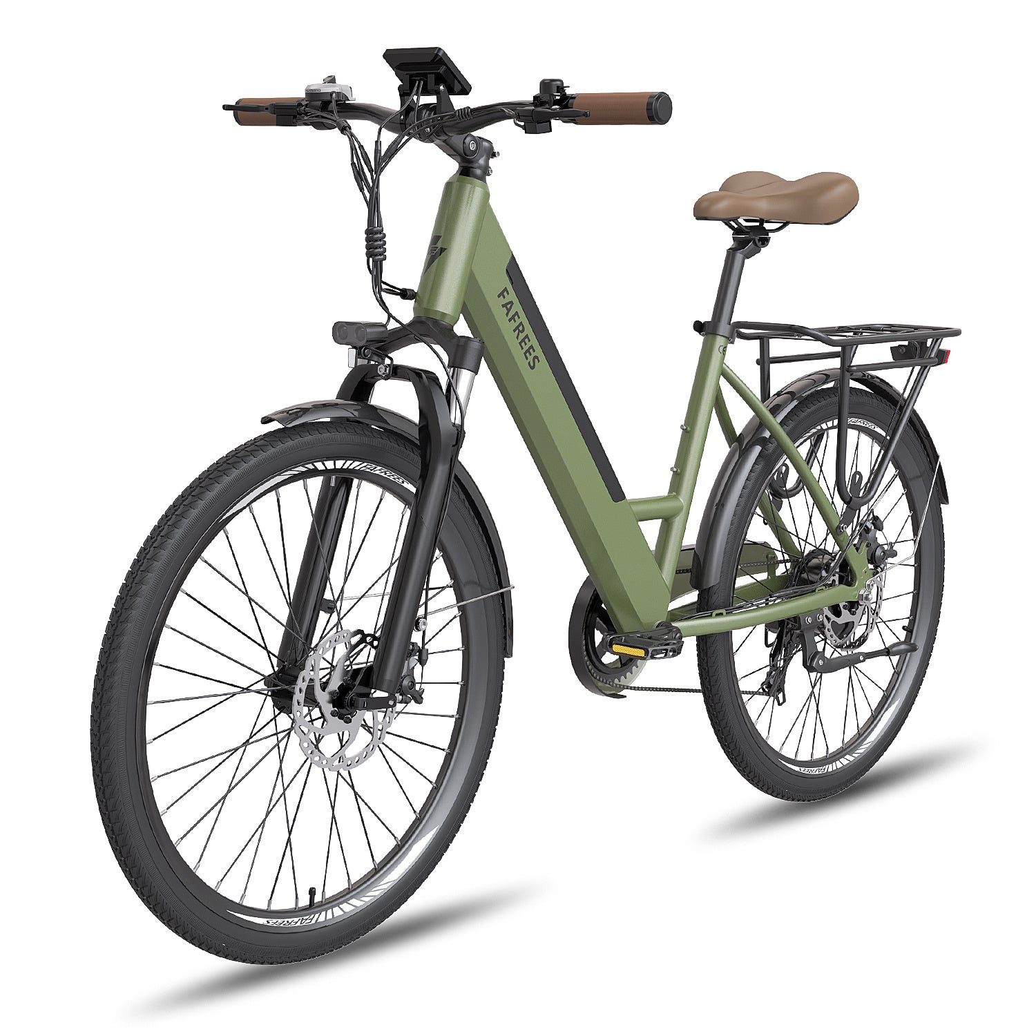 FAFREES F26 Pro 14.5AH Electric Bicycle - 250W Motor 36V14.5AH Battery 110KM Range - Green