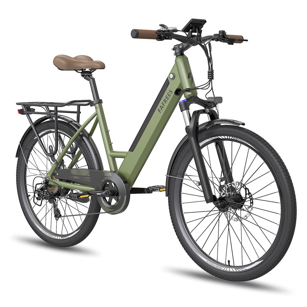 FAFREES F26 Pro 14.5AH Electric Bicycle - 250W Motor 36V14.5AH Battery 110KM Range - Green
