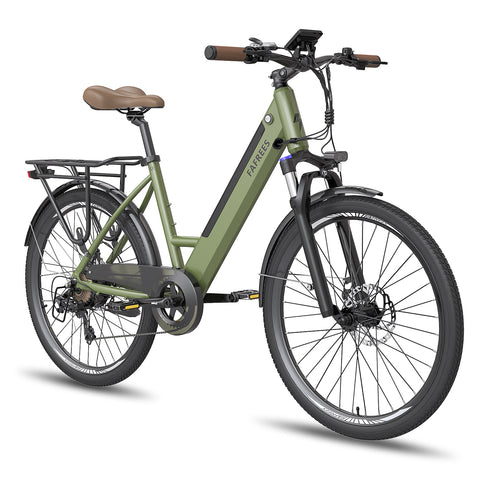 FAFREES F26 Pro 14.5AH Elektrisches Fahrrad - 250W Motor 36V14.5AH Batterie110KM Reichweit - Grün