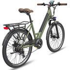 FAFREES F26 Pro 14.5AH Electric Bicycle - 250W Motor 36V14.5AH Battery 110KM Range - Green
