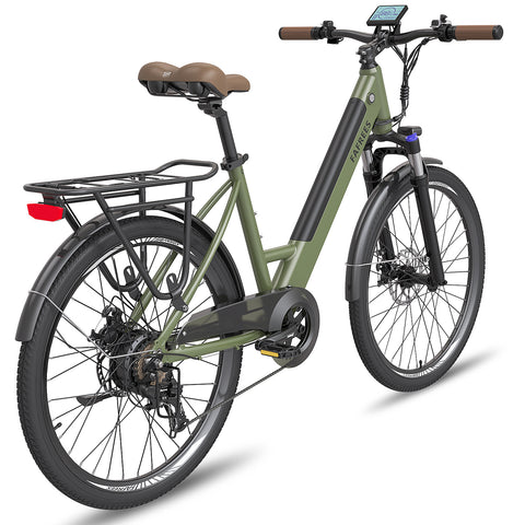 FAFREES F26 Pro 14.5AH Elektrisches Fahrrad - 250W Motor 36V14.5AH Batterie110KM Reichweit - Grün