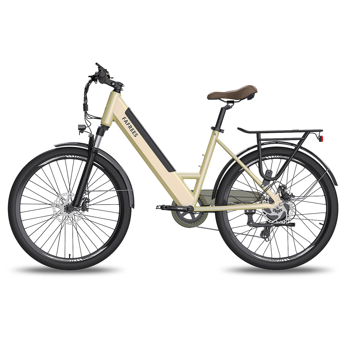 FAFREES F26 Pro 14.5AH Elektrisches Fahrrad - 250W Motor 36V14.5AH Batterie110KM Reichweit - Gold