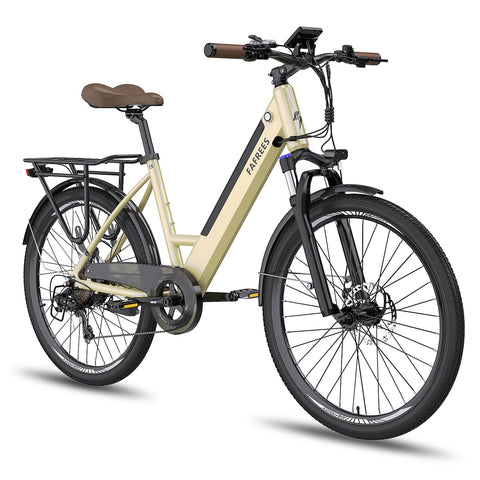 FAFREES F26 Pro 14.5AH Elektrisches Fahrrad - 250W Motor 36V14.5AH Batterie110KM Reichweit - Gold