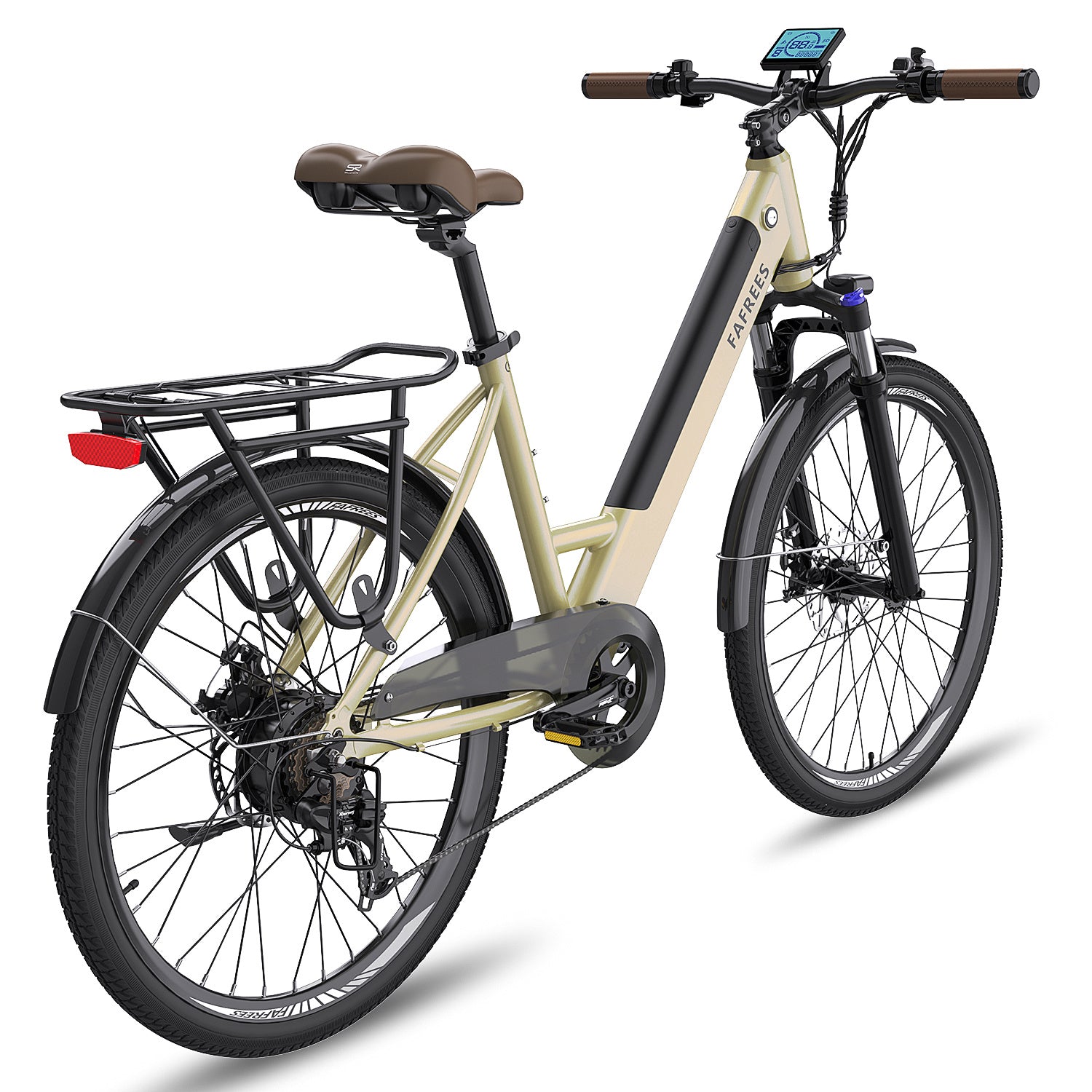 FAFREES F26 Pro Vélo Électrique 14.5Ah - Moteur 250W Batterie 36V14.5Ah Autonomie 110KM - Or