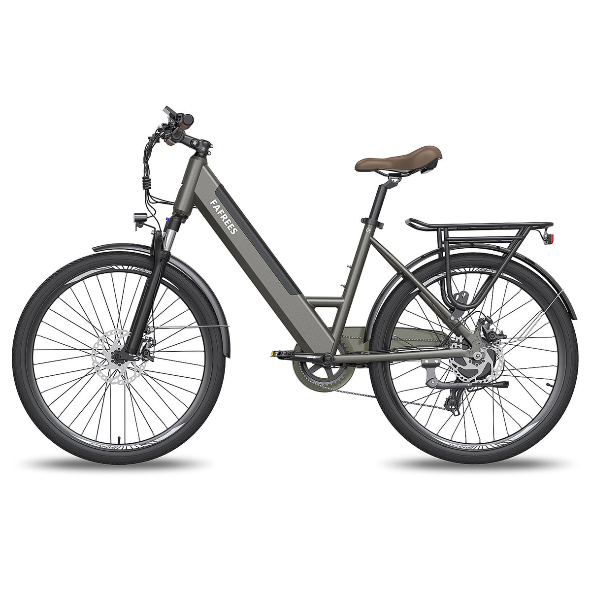 FAFREES F26 Pro 14.5AH Elektrisches Fahrrad - 250W Motor 36V14.5AH Batterie110KM Reichweit - Grau