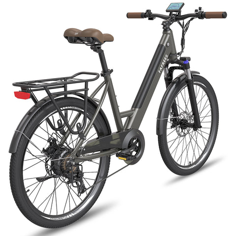 FAFREES F26 Pro 14.5AH Elektrisches Fahrrad - 250W Motor 36V14.5AH Batterie110KM Reichweit - Grau