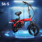 Vélo électrique Honey Whale S6-S - Moteur 350W Batterie 48V10.4AH Autonomie 40KM Frein à disque - Rouge