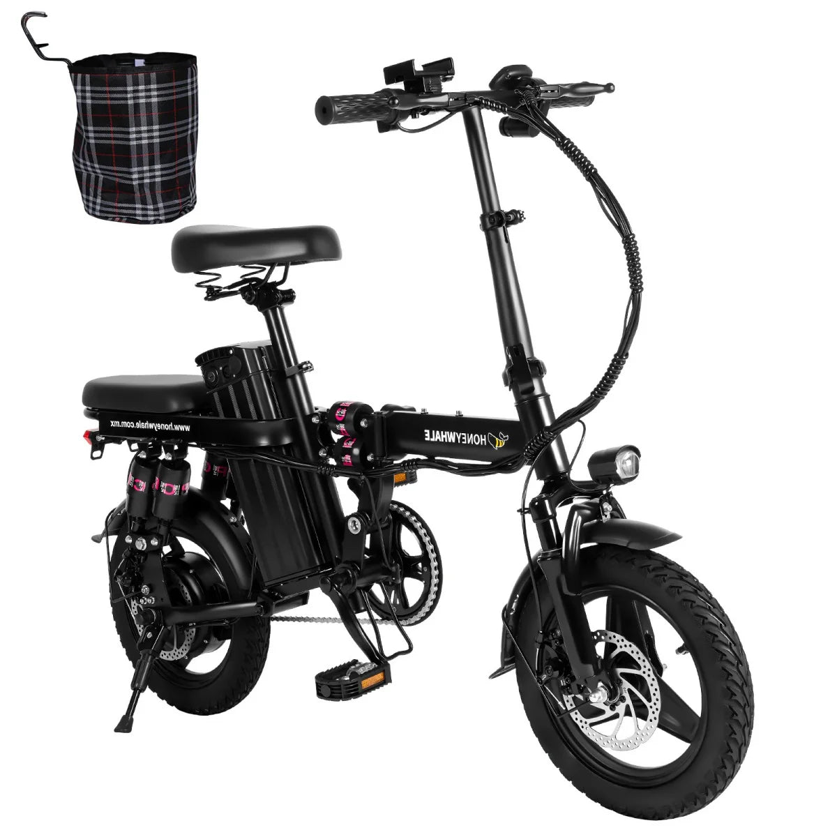 Vélo électrique Honey Whale S6 Pro-S - Moteur 350W Batterie 48V15AH Autonomie 50KM Frein à disque - Noir
