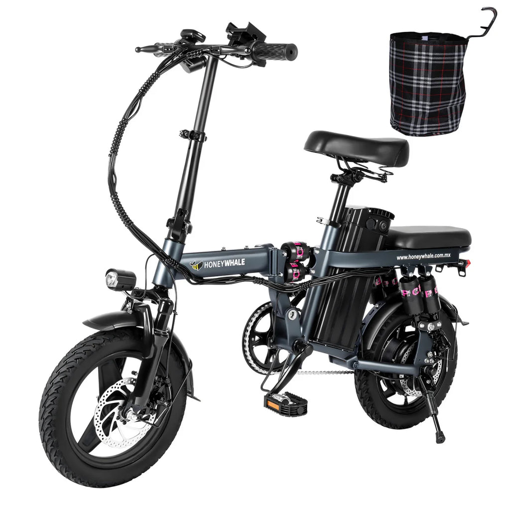 Vélo électrique Honey Whale S6 Pro-S - Moteur 350W Batterie 48V15AH Autonomie 50KM Frein à disque - Gris