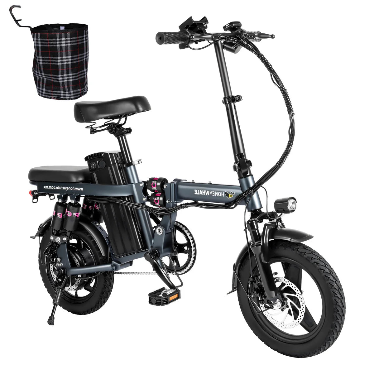 Vélo électrique Honey Whale S6 Pro-S - Moteur 350W Batterie 48V15AH Autonomie 50KM Frein à disque - Gris