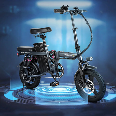 Honey Whale S6 Pro-S Elektrisches Fahrrad - 350W Motor 48V15AH Batterie 50KM Reichweite Scheibenbremse - Grau