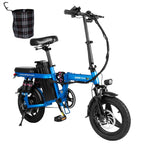 Honey Whale S6 Pro-S Elektrisches Fahrrad - 350W Motor 48V15AH Batterie 50KM Reichweite Scheibenbremse - Blau