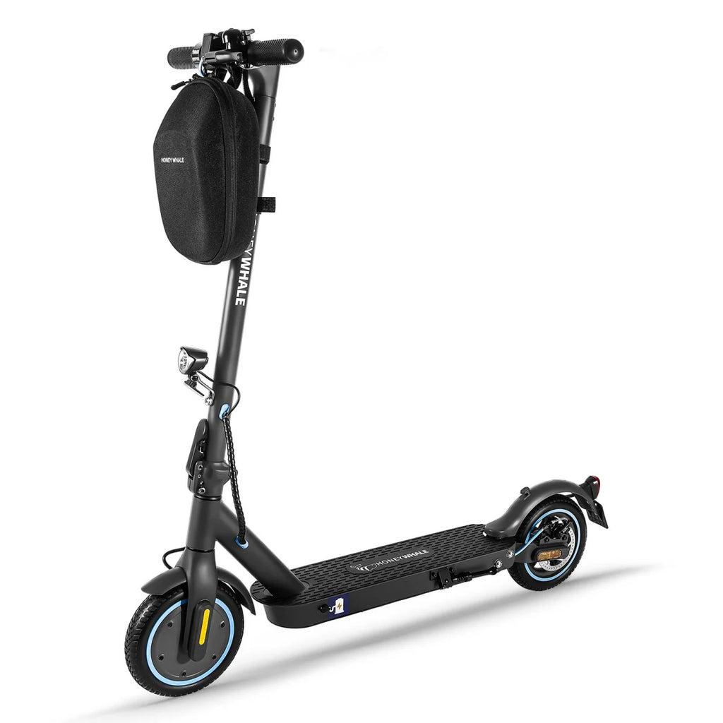 Trottinette électrique Honey Whale E9 avec certificat d'homologation ABE - Moteur 330W Batterie 36V7.5AH Autonomie 25KM Frein à disque - Noir