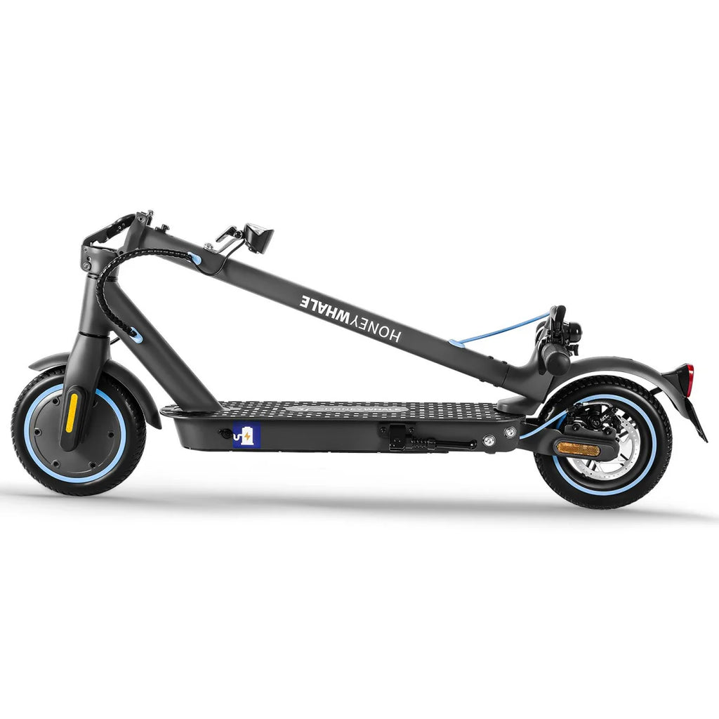 Trottinette électrique Honey Whale E9 avec certificat d'homologation ABE - Moteur 330W Batterie 36V7.5AH Autonomie 25KM Frein à disque - Noir