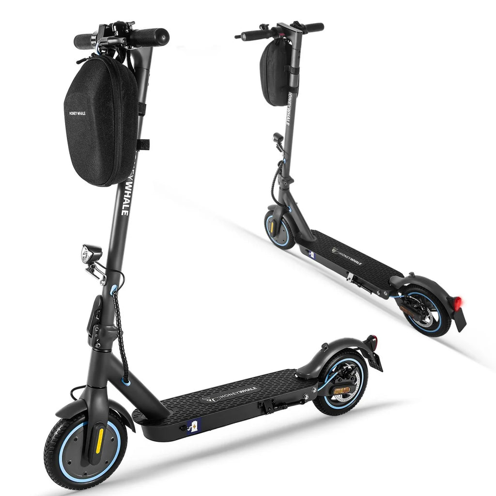 Trottinette électrique Honey Whale E9 avec certificat d'homologation ABE - Moteur 330W Batterie 36V7.5AH Autonomie 25KM Frein à disque - Noir