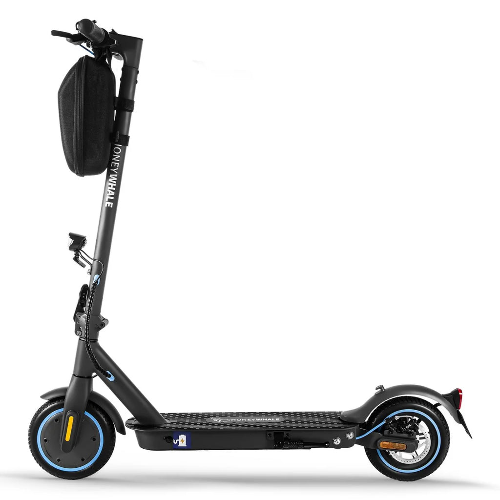 Trottinette électrique Honey Whale E9 avec certificat d'homologation ABE - Moteur 330W Batterie 36V7.5AH Autonomie 25KM Frein à disque - Noir