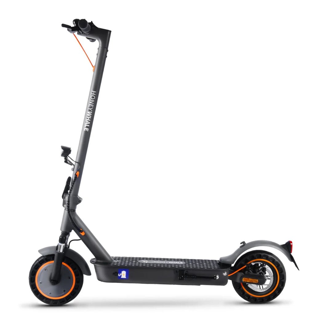 Trottinette électrique Honey Whale E9 MAX avec certificat d'homologation ABE - Moteur 450W Batterie 36V10AH Autonomie 40KM Frein à disque - Noir