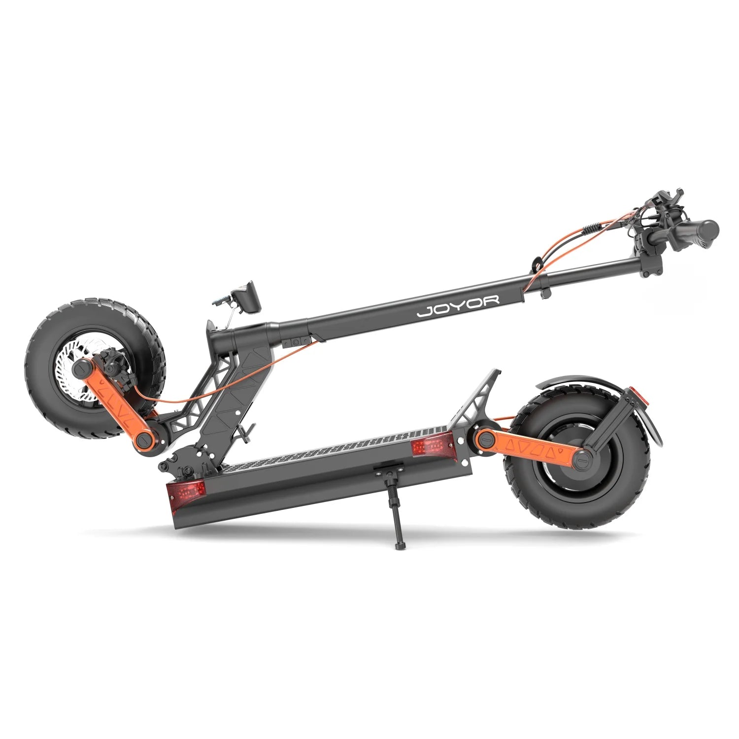 JOYOR S5-Z Foldable Electric Scooter - 600W Motor 48V13AH Battery 10 Inch Tires Disc Brakes Cornering Light - Black